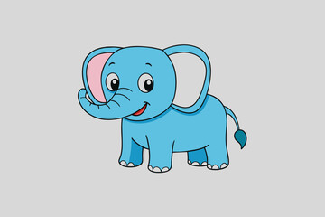 elephant cartoon vector illustration