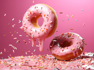 View of delicious glazed donu