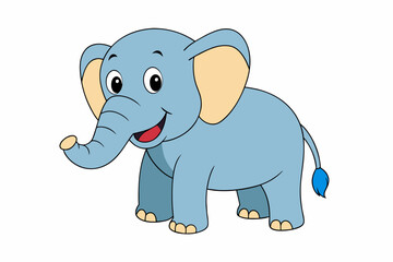 elephant cartoon vector illustration