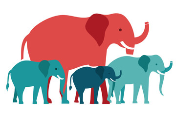 elephant cartoon vector illustration