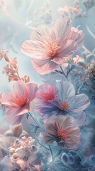 Pastel dream, a floral abstract in light and soft hues