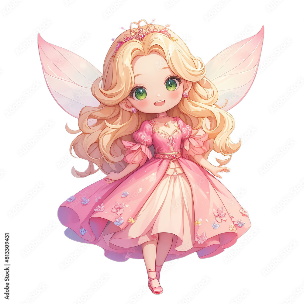 Sticker Fairy Girl Angel Cartoon