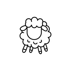 Happy Eid Al-Adha Mubarak Outline Icon and Moeslem greetings