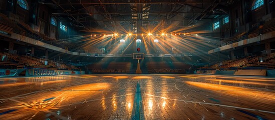 Rainy Basketball Court
