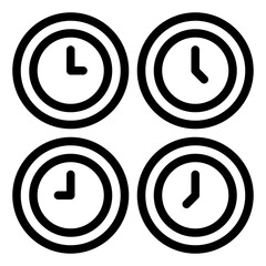 Timezone global time clock icon
