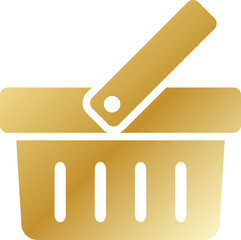 gold basket transparent background