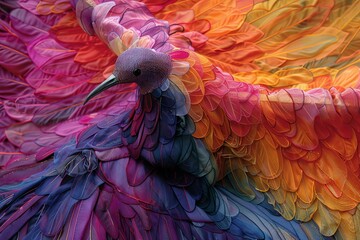 Timeless Elegance: Radiant Silk-Robed Figure Enthralls with Vibrant Colors and Intricate Detail