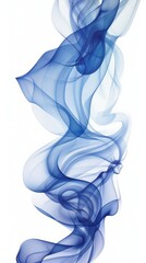 Cool blue abstract wave, smooth flow design on white
