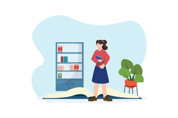 World Book Day Flat Design Illustration