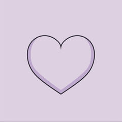 Vector heart shape symbol logo favicon label 