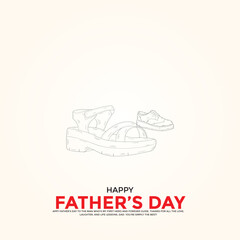 Happy Father's Day creative ads. Happy Father's Day, vector, 3D illustration