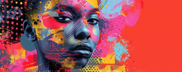 Art meets tech in a vivid digital collage for podcast cover