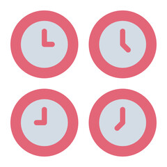 Timezone global time clock icon