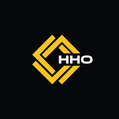 HHO letter design for logo and icon.HHO typography for technology, business and real estate brand.HHO monogram logo.