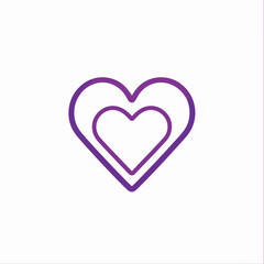 Vector heart shape symbol logo favicon label 