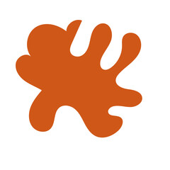 Orange abstract shape vector 