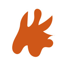 Orange abstract shape vector 