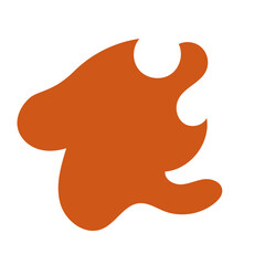 Orange abstract shape vector 