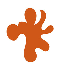 Orange abstract shape vector 