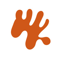 Orange abstract shape vector 