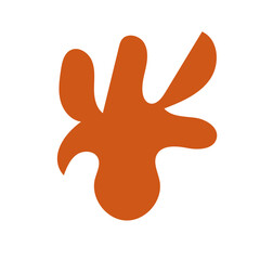 Orange abstract shape vector 