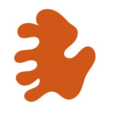 Orange abstract shape vector 