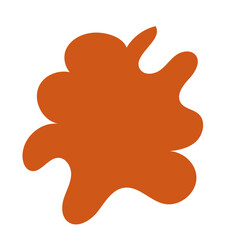 Orange abstract shape vector 