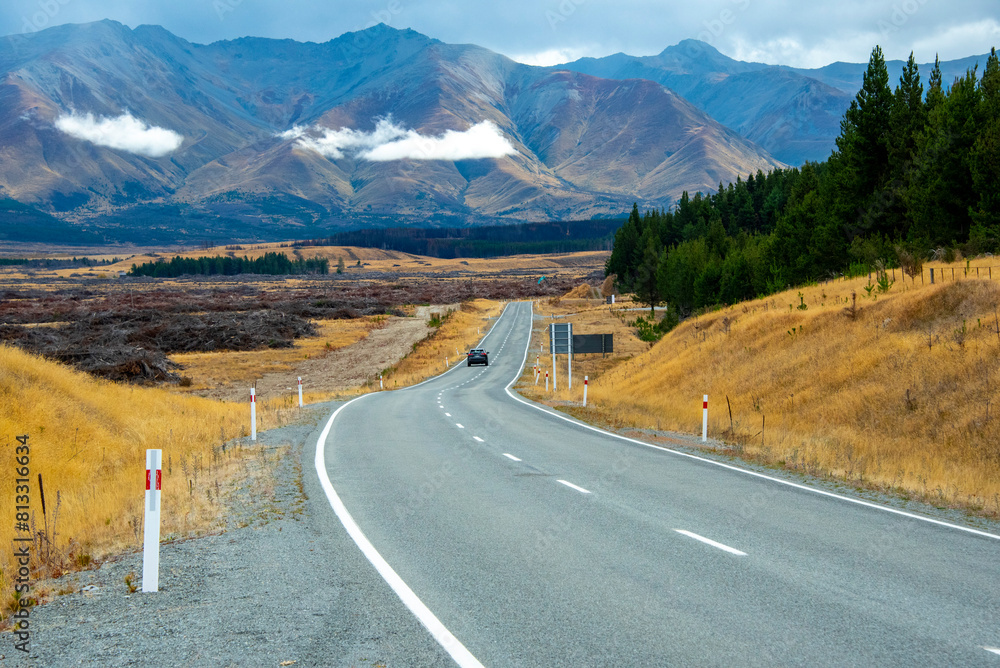 Canvas Prints Mount Cook Road 80 - New Zealand