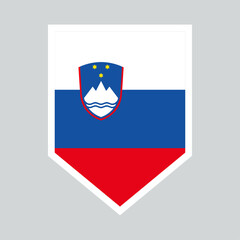 Fototapeta premium Slovenia Flag in Shield Shape Frame
