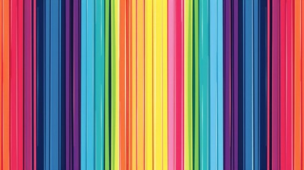 Obraz premium pattern illustration of vertical rainbow-colored stripes as a vibrant background