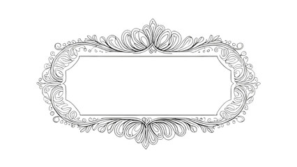 Line art frame vintage ornament decoration
