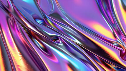 curved abstract metallic futuristic fluid chrome background