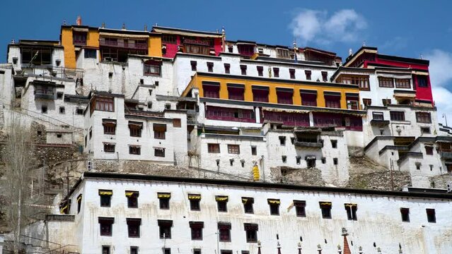 Thiksey Monastery or Thiksey Gompa is a Buddhist monastery affiliated with the Gelug school of Tibetan Buddhism in the Ladakh region of northern India