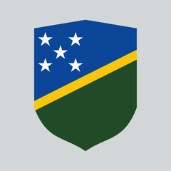 Solomon Islands Flag in Shield Shape 