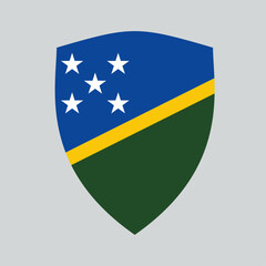 Solomon Islands Flag in Shield Shape 