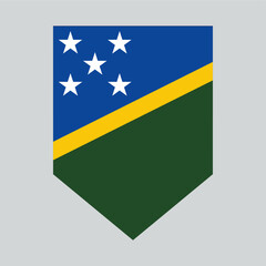Solomon Islands Flag in Shield Shape 