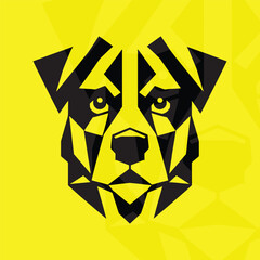 Geometric Shape Dog Art for Wallart 