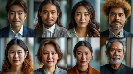 Diverse Asian Faces Portraits Collection