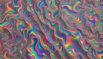 Fototapeta premium rainbow neon color wavy holographic background