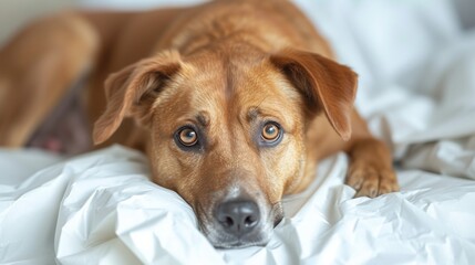 Sad street dog with a gaunt appearance and sorrowful eyes, evoking a strong sense of compassion and need for rescue