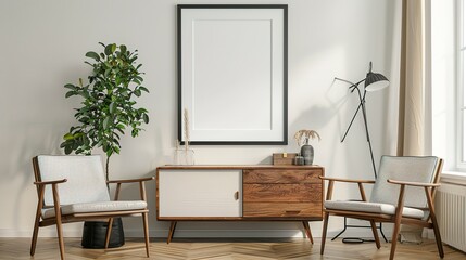Fashionable Home Interior: Chair Selections and Mockup Frame Design