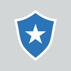 Somalia Flag in Shield Shape