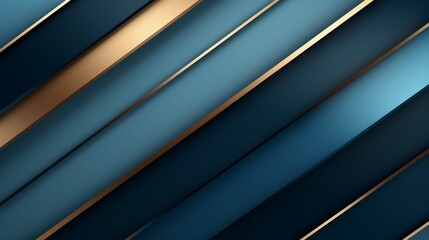 Obraz premium A high-fidelity geometric background design featuring blue and gold horizontal stripes in an art deco style