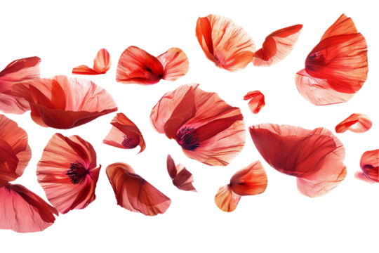A seamless vector pattern of red poppies and leaves, showcasing the beauty of nature in a floral design
