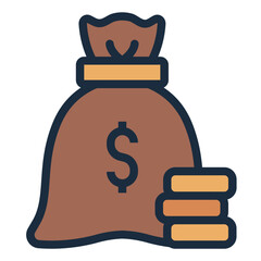 Money Bag treasure icon