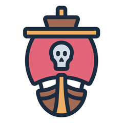Ship of pirate icon
