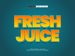 fresh juice editable text effect in simple and modern text style