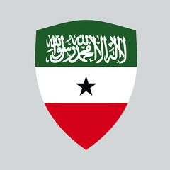 Somaliland Flag in Shield Shape