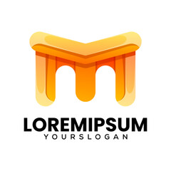 letter m colorful logo design