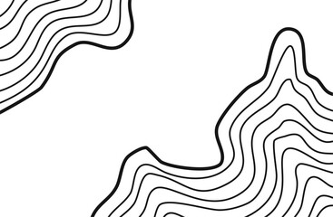 Obraz premium Wavy Contour background. Topographic contour background. contour lines background. Topographic map background. Abstract wavy background. 